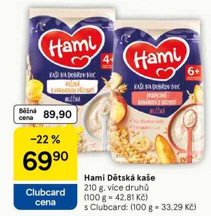Hami Dětská kaše, 210 g