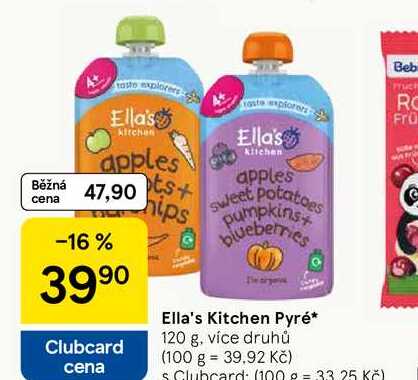 Ella's Kirchen Pyré, 120 g, více druhů Tesco