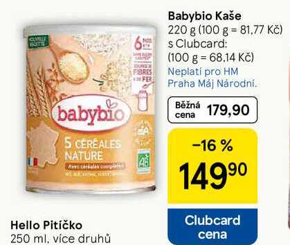 Babybio Kaše, 220 g Tesco