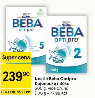 Nestlé Beba Optipro Kojenecké mléko, 500 g, více druhů