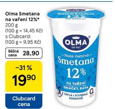 Olma Smetana na vaření 12%, 200 g 