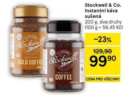 Stockwell & Co. Instantní káva sušená, 200 g 