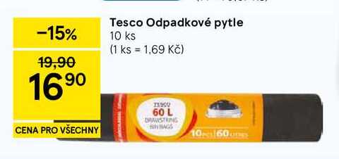 Tesco Odpadkové pytle, 10 ks  