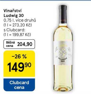 Vinařství Ludwig 30, 0.75 l, více druhů 