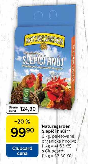 Naturegarden Slepičí hnůj, 3 kg