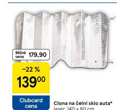 Clona na čelní sklo auta, laser 140 x 80 cm