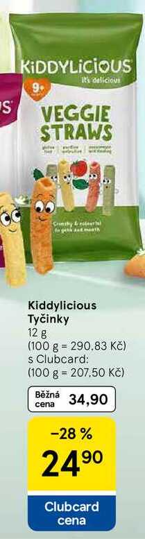 Kiddylicious Tyčinky, 12 g 