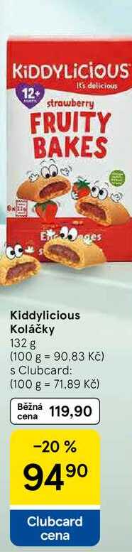 Kiddylicious Koláčky, 132 g 