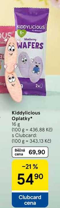 Kiddylicious Oplatky, 16 g Tesco