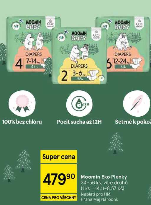 Moomin Eko Plenky, 34-56 ks, více druhů Tesco