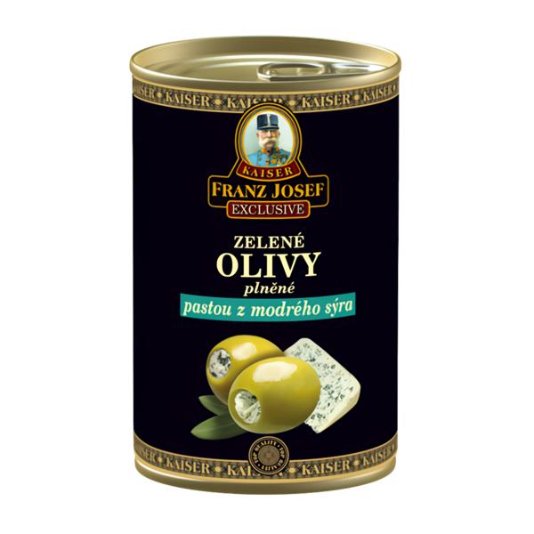 Franz Josef Kaiser Zelené olivy ve slaném nálevu plněné sýrovou pastou