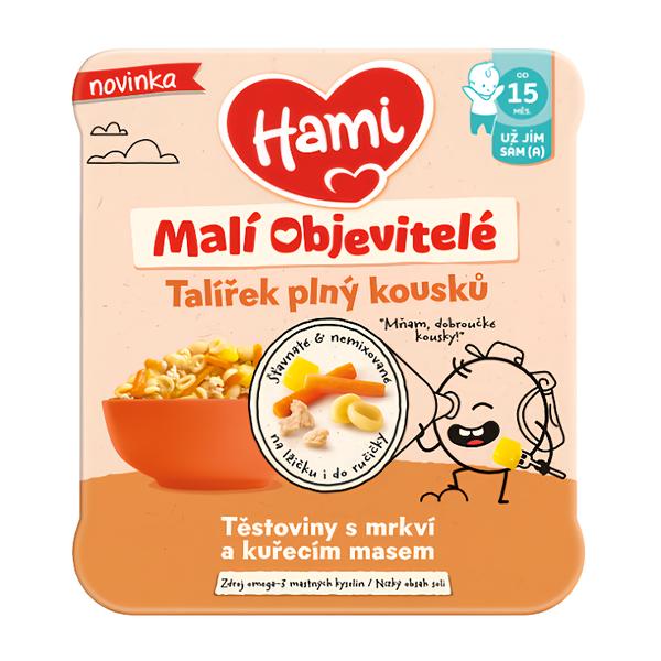 Hami Malí Objevitelé, těstoviny s mrkví a kuřecím masem Košík.cz
