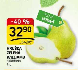 HRUŠKA ZELENÁ WILLIAMS skládaná 1 kg 