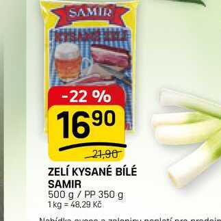 ZELÍ KYSANÉ BÍLÉ SAMIR 500 g / PP 350 g