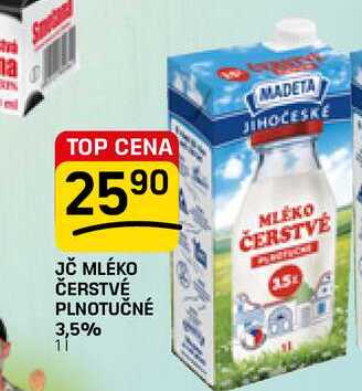 JČ MLÉKO ČERSTVÉ PLNOTUČNÉ 3,5% 1l
