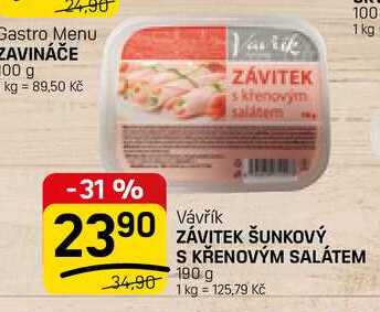 ZÁVITEK ŠUNKOVÝ S KŘENOVÝM SALÁTEM 190 g