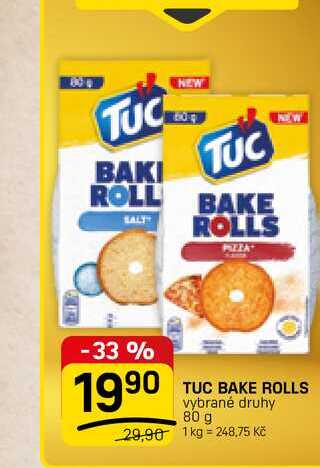 TUC BAKE ROLLS vybrané druhy 80 g