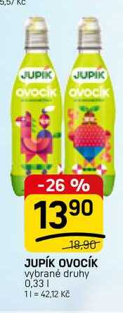 JUPÍK OVOCÍK vybrané druhy 0,33l FLOP TOP