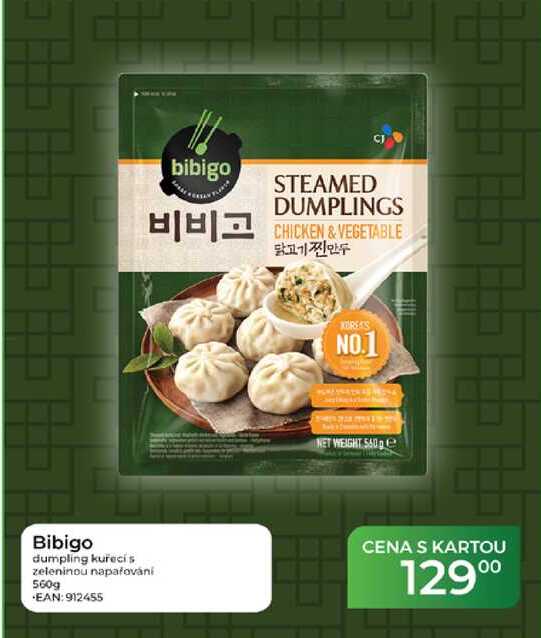 Bibigo dumpling kuřecí s zeleninou napařování 560g
