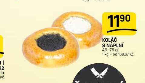 KOLÁČ S NÁPLNÍ 45-75 g