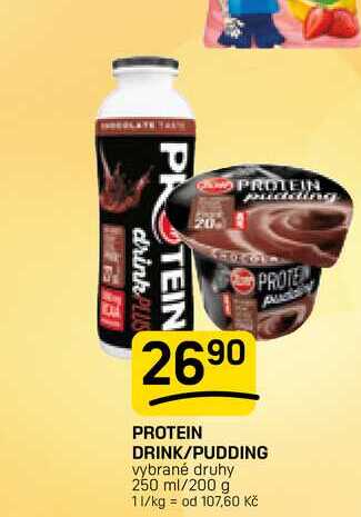 PROTEIN DRINK/PUDDING vybrané druhy 250 ml/200 g