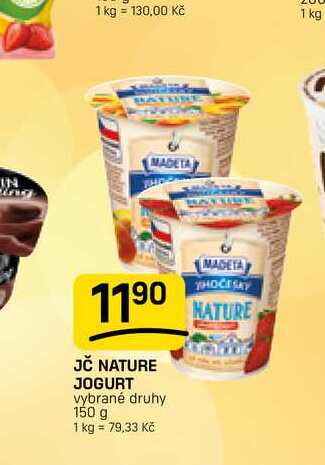 JČ NATURE JOGURT vybrané druhy 150 g