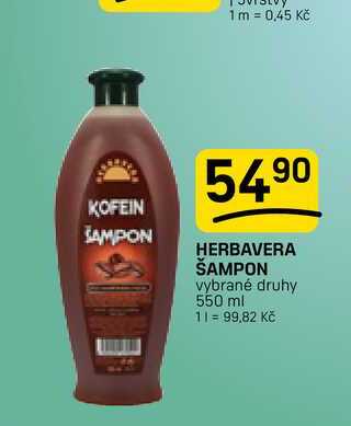 HERBAVERA ŠAMPON vybrané druhy 550 ml FLOP