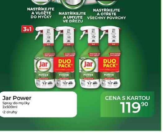 Jar Power Spray do myčky 2x500ml Tamda Foods