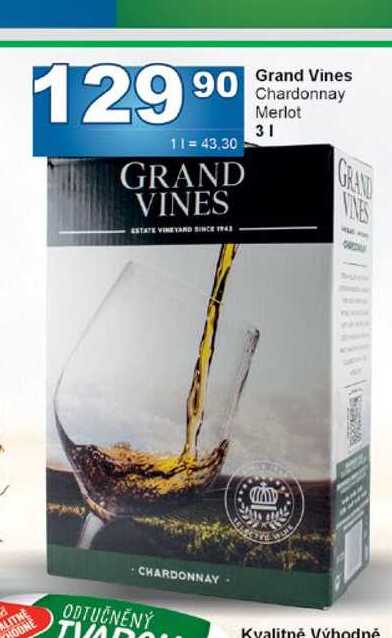 Grand Vines Chardonnay Merlot 3l
