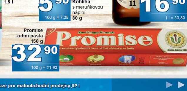 Promise zubní pasta 150 g JIP