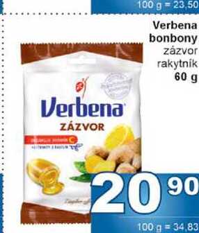 Verbena bonbony zázvor rakytník 60 g 