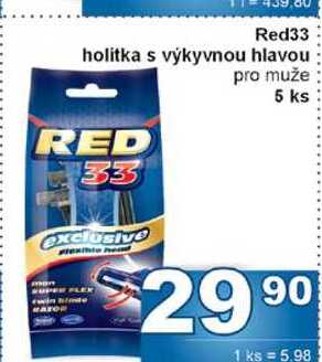 Red33 holitka s výkyvnou hlavou pro muže 5 ks JIP