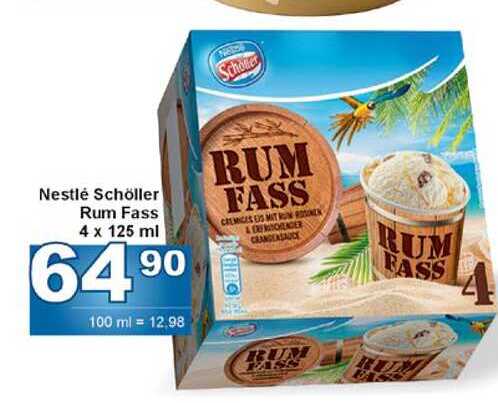 Nestlé Schöller Rum Fass 4 x 125 ml 