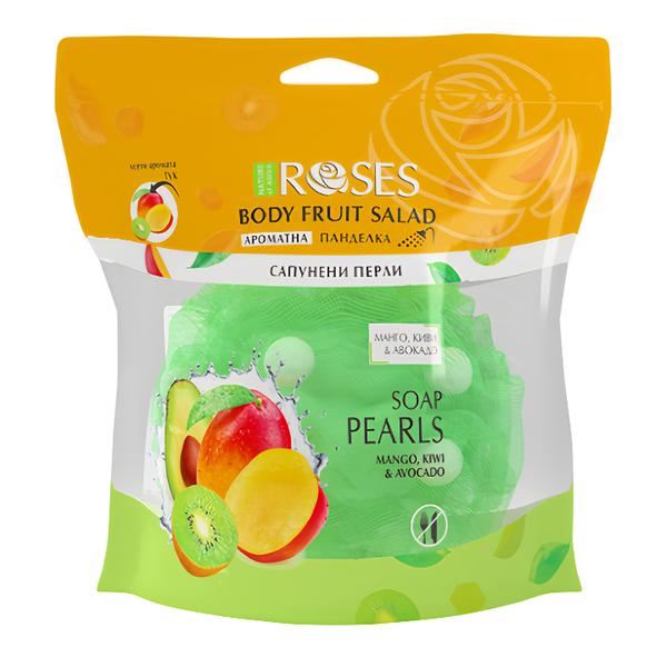 AGIVA 2v1 Mycí houbička s mýdlem s vůní manga, kiwi a avokáda