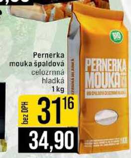Pernerka mouka špaldová celozrnná hladká 1kg 