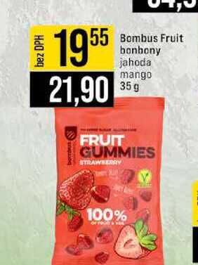 Bombus Fruit bonbony jahoda mango 35 g 