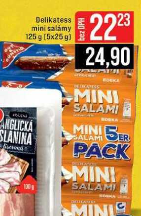 Delikatess mini salámy 125 g (5x25g) 