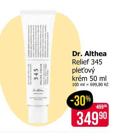 Dr. Althea Relief 345 pleťový krém 50 ml Teta drogerie