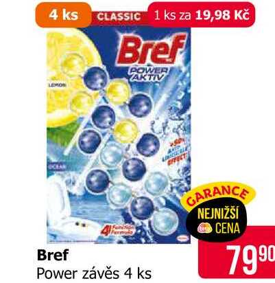 Bref Power Aktiv WC blok 4x50ml, vybrané druhy 200g Teta drogerie