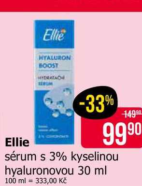 Ellie sérum s 3% kyselinou hyaluronovou 30 ml Teta drogerie