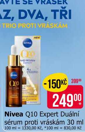 Nivea Q10 Expert Duální sérum proti vráskám 30 ml Teta drogerie