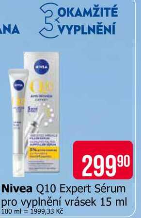 Nivea Q10 Expert Sérum pro vyplnění vrásek 15 ml Teta drogerie