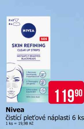 Nivea čistící pleťové náplasti 6 ks Teta drogerie
