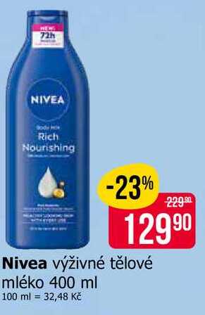 Nivea výživné tělové mléko 400 ml Teta drogerie