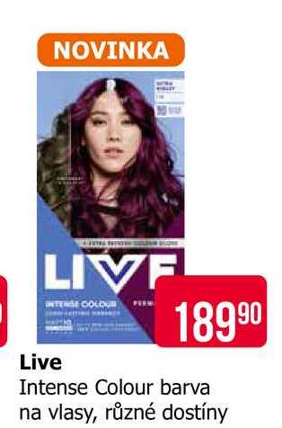 LIVE Intense Colour barva na vlasy, různé dostíny Teta drogerie