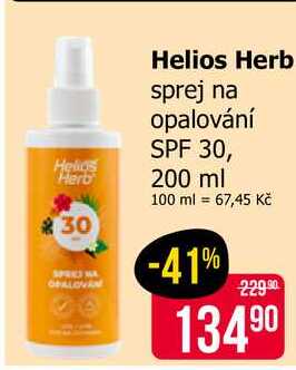 Helios Herb sprej na opalování SPF 30, 200 ml Teta drogerie