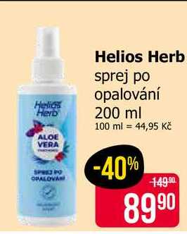 Helios Herb sprej po opalování 200 ml Teta drogerie