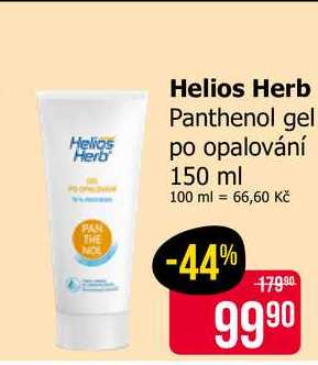 Helios Herb Panthenol gel po opalování 150 ml Teta drogerie