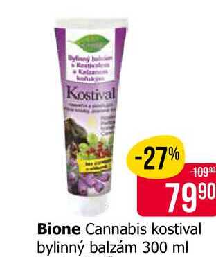 Bione Cannabis kostival bylinný balzám 300 ml Teta drogerie