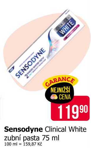 Sensodyne Clinical White zubní pasta 75 ml